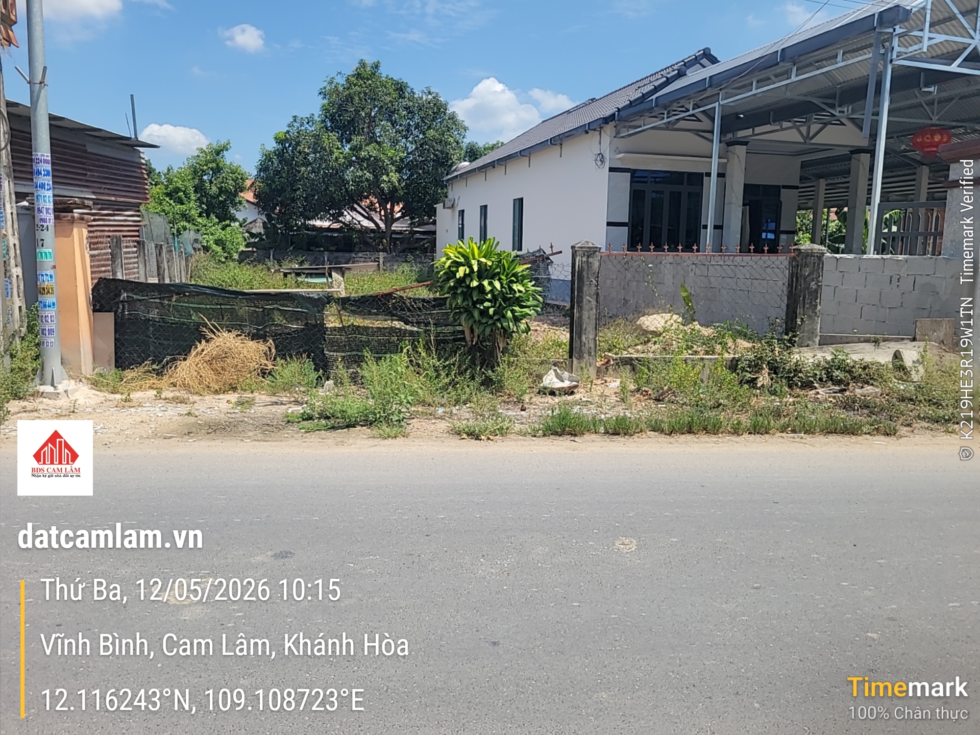 Bán đất Cam Tân, Cam Lâm 160m2 mặt tiền đường nhựa 10m. Liên hệ 0969876162