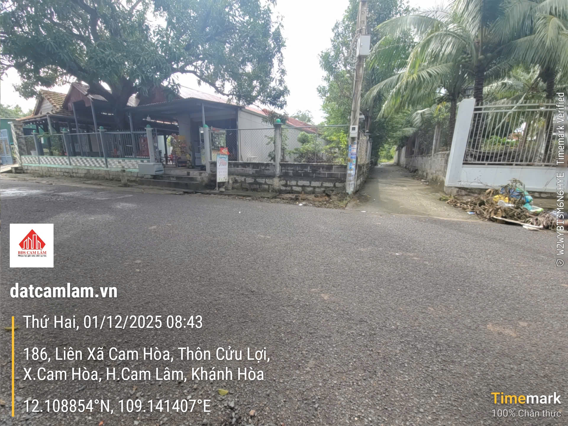 Bán đất thổ cư 2 mặt tiền đường lớn Cam Lâm 272m² giá 3.5 tỷ. Gọi ngay 0969 876 162