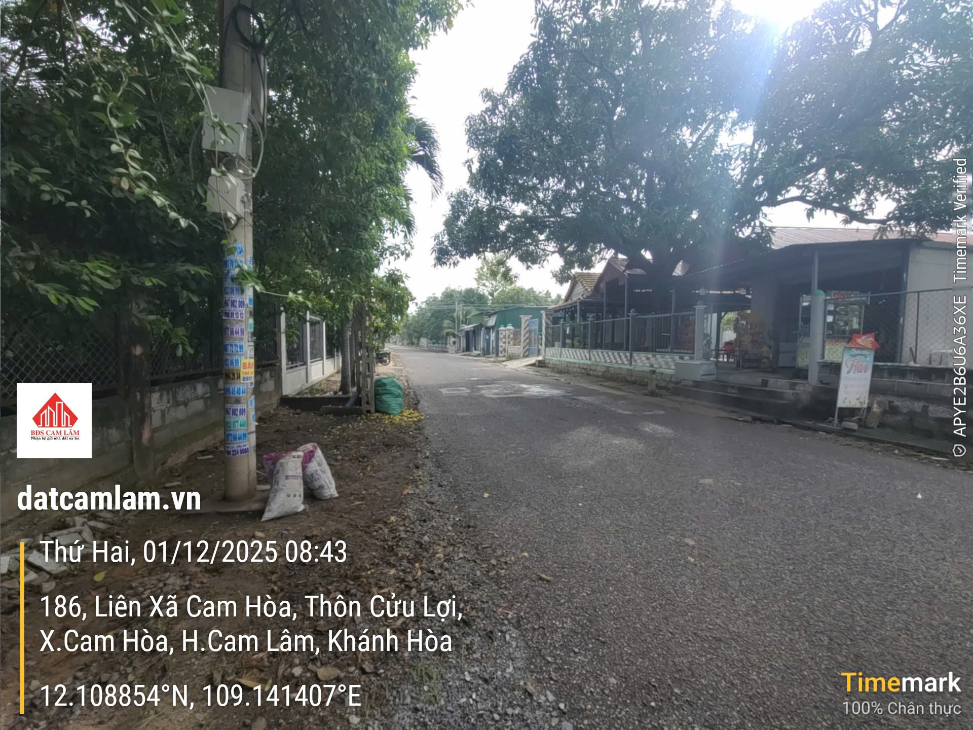 Bán đất thổ cư 2 mặt tiền đường lớn Cam Lâm 272m² giá 3.5 tỷ. Gọi ngay 0969 876 162